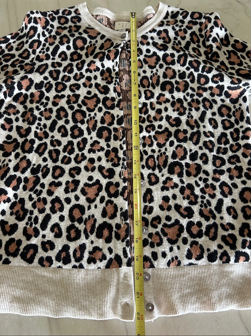 a new day Cheetah Cardigan Small - Picture 6 of 7
